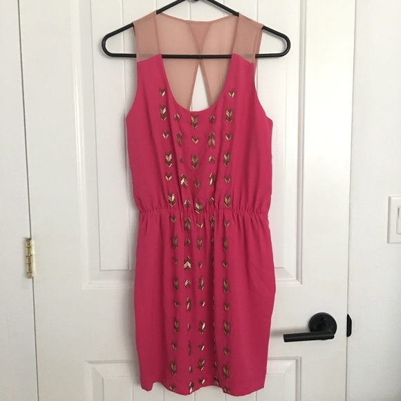 Embellished Pink Casual Dress - Picture 1 of 4
